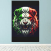 Oude Italiaanse leeuw Canvas Afdruk (Insitu (Houten vloer))
