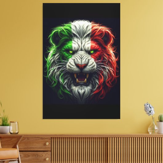 Oude Italiaanse leeuw Canvas Afdruk (Insitu (Woonkamer))