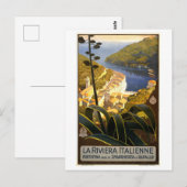 Oude Italiaanse Rivièra Reisposter Briefkaart (Voorkant / Achterkant)