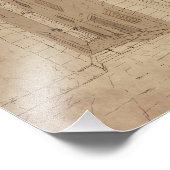 Oude Italiaanse stad print / afbeelding / muurkuns Foto Afdruk (Hoek)