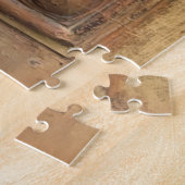 Oude Italiaanse terracotta floral plaque, rosette  Legpuzzel (Zijkant)