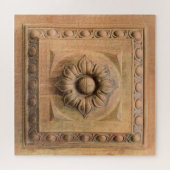 Oude Italiaanse terracotta floral plaque, rosette  Legpuzzel (Horizontaal)