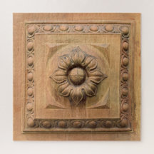 Oude Italiaanse terracotta floral plaque, rosette 