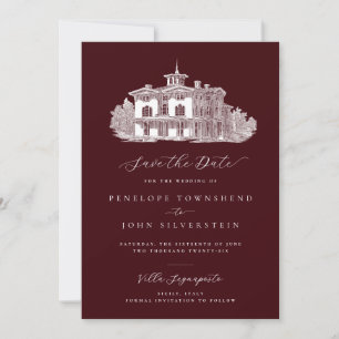 Oude Italiaanse Villa Diep Bourgondi Trouwdag Save The Date