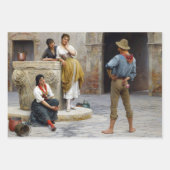 Oude Italiaanse Vrouwen Decoupage Inpakpapier Vel (Voorkant 3)