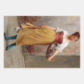 Oude Italiaanse Vrouwen Decoupage Inpakpapier Vel (Voorkant 2)