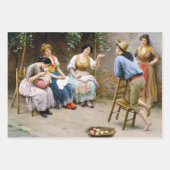 Oude Italiaanse Vrouwen Decoupage Inpakpapier Vel (Voorkant)