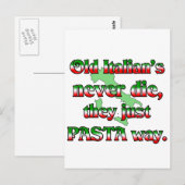 Oude Italianen sterven nooit, ze zijn gewoon een w Briefkaart (Voorkant / Achterkant)