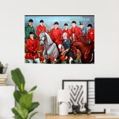 Oude jachtposter op vos poster (Thuiskantoor)