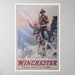 Oude jachtposter Western Sports Artprint Poster