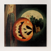 Oude Jack-o'-Lantern Halloween Puzzel (Horizontaal)