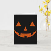 Oude Jack o Lantern JackoLantern Pompoen Gezicht Kaart (Gele Bloem)