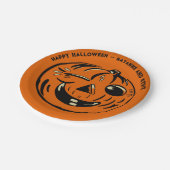 Oude Jack-o-Lantern Pompoen Douane Halloween Papieren Bordje (Gekanteld)