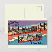 Oude Jacksonville Beach Florida Briefkaart (Voorkant / Achterkant)