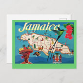 Oude Jamaica Eiland Kaart Ansichtkaart (Voorkant / Achterkant)