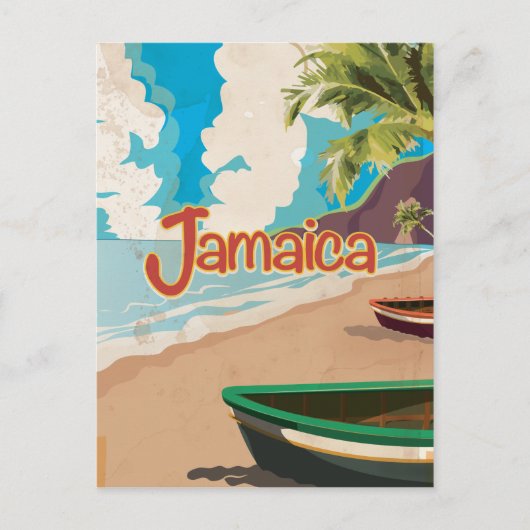 Oude Jamaica Reisposter Briefkaart (Voorkant)