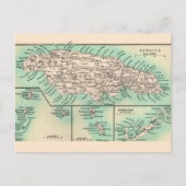 Oude Jamaicaanse kaart ansichtkaart (Voorkant)