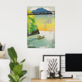 Oude Japan Kiso Rivier Kloof Reisposter Poster (Thuiskantoor)