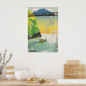 Oude Japan Kiso Rivier Kloof Reisposter Poster (Keuken)