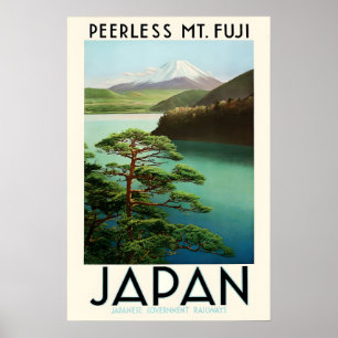 Oude Japan reisposter Muur Kunst Fuji Poster