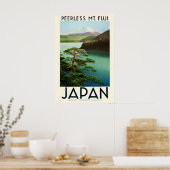 Oude Japan reisposter Muur Kunst Fuji Poster (Keuken)