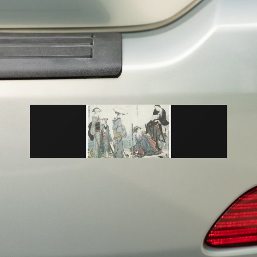 Oude Japanse Art Bumpersticker (Op auto)