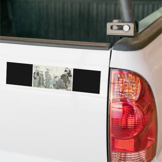 Oude Japanse Art Bumpersticker (Op Truck)