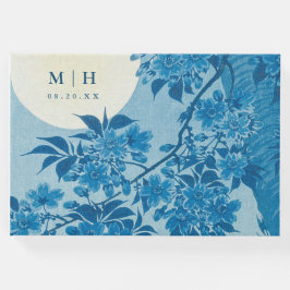 Oude Japanse Blauwe Kersenbloesem Gastenboek