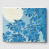 Oude Japanse Blauwe Kersenbloesem Gastenboek (Achterkant)