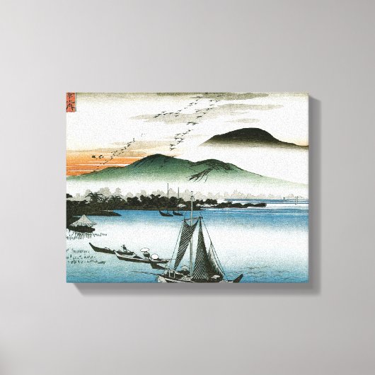 Oude Japanse boten Print (Voorkant)