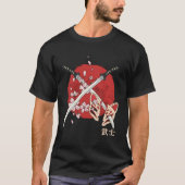 Oude Japanse Cherry Blossom Samurai Katana Swo T-shirt (Voorkant)