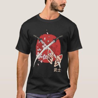Oude Japanse Cherry Blossom Samurai Katana Swo T-shirt