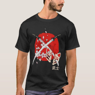 Oude Japanse Cherry Blossom Samurai Katana Swo T-shirt