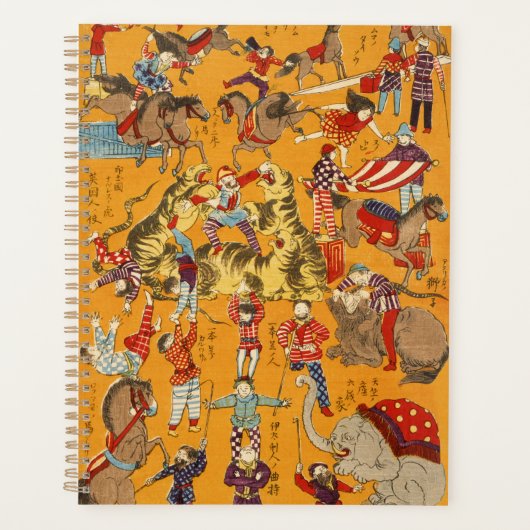 Oude Japanse Circusposter Ukiyo-e Kunst Planner (Voorkant)
