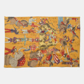 Oude Japanse Circusposter Ukiyo-e Kunst Theedoek (Horizontaal)