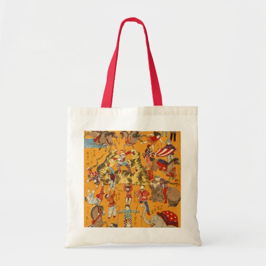 Oude Japanse Circusposter Ukiyo-e Kunst Tote Bag (Voorkant)
