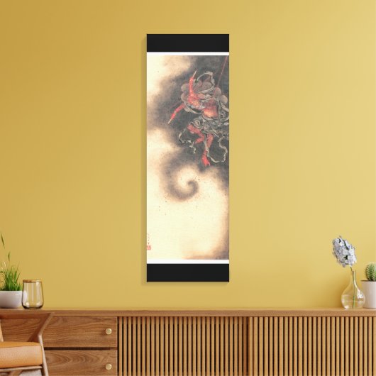 Oude Japanse demon schilderen Canvas Afdruk (Insitu (Woonkamer))
