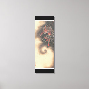 Oude Japanse demon schilderen Canvas Afdruk