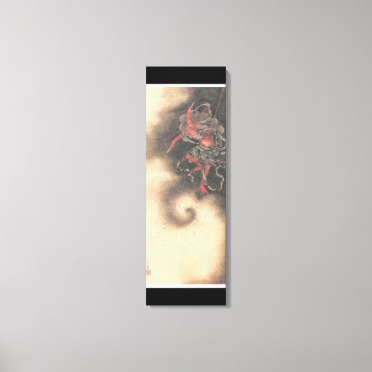 Oude Japanse demon schilderen Canvas Afdruk (Voorkant)