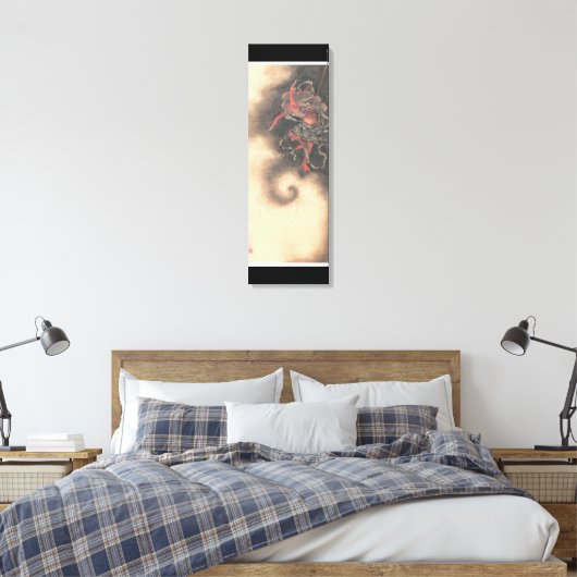 Oude Japanse demon schilderen Canvas Afdruk (Insitu (Slaapkamer))