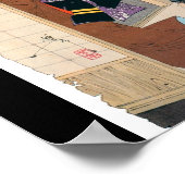 Oude Japanse demon schilderen Poster (Hoek)