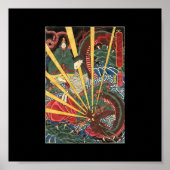 Oude Japanse drakenverf Circa 1860's Poster (Voorkant)