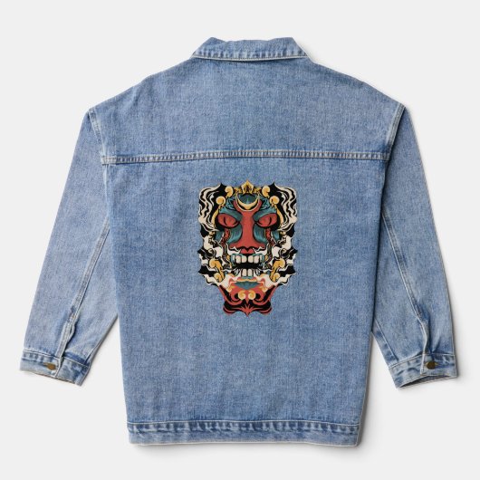 Oude Japanse Duivelkunst Denim Jacket (Achterkant)