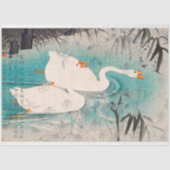 Oude Japanse Ganzen Decoupage Tissuepapier (Voorkant)