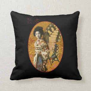Oude Japanse Geisha Worpkussen Kussen