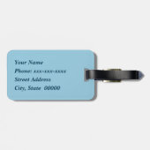 Oude Japanse Golven, Marine- en Hemelblauw Bagagelabel (Achterkant horizontaal)