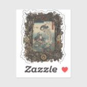 Oude Japanse Gothic Collage Sticker (Vel)