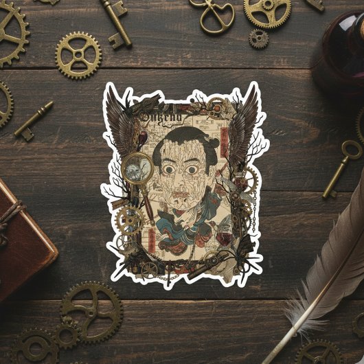 Oude Japanse gotische collage – Sticker