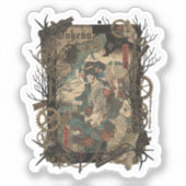 Oude Japanse gotische collage Sticker (Voorkant)