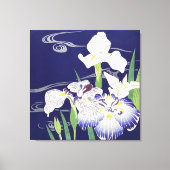 Oude Japanse Iris-kunstprint Kogyo Tsukioka Canvas Afdruk (Voorkant)